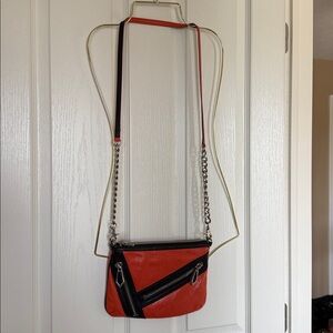 Botkier Cruz Leather Crossbody Purse Bag Orange